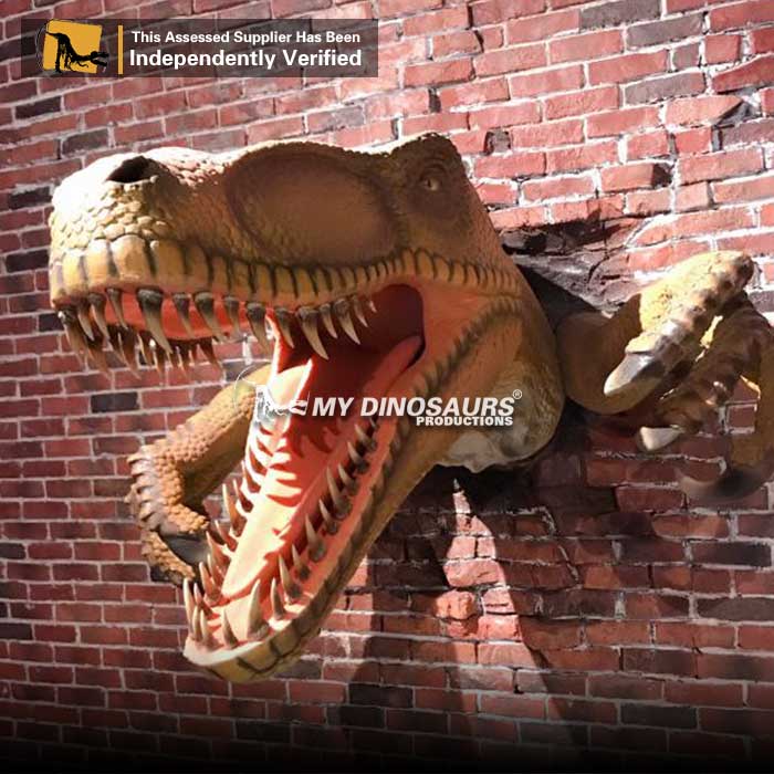 Настенная декоративная голова динозавра MY Dino AD555 для комнаты спасения
