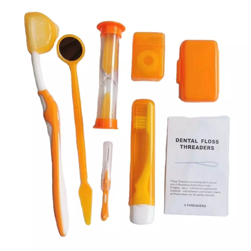 UM Medical Orthodontic Dental Tooth Brush Ortho Cleaning Kit Ortho Kit Oral Care Hygiene Kits With 8 pcs