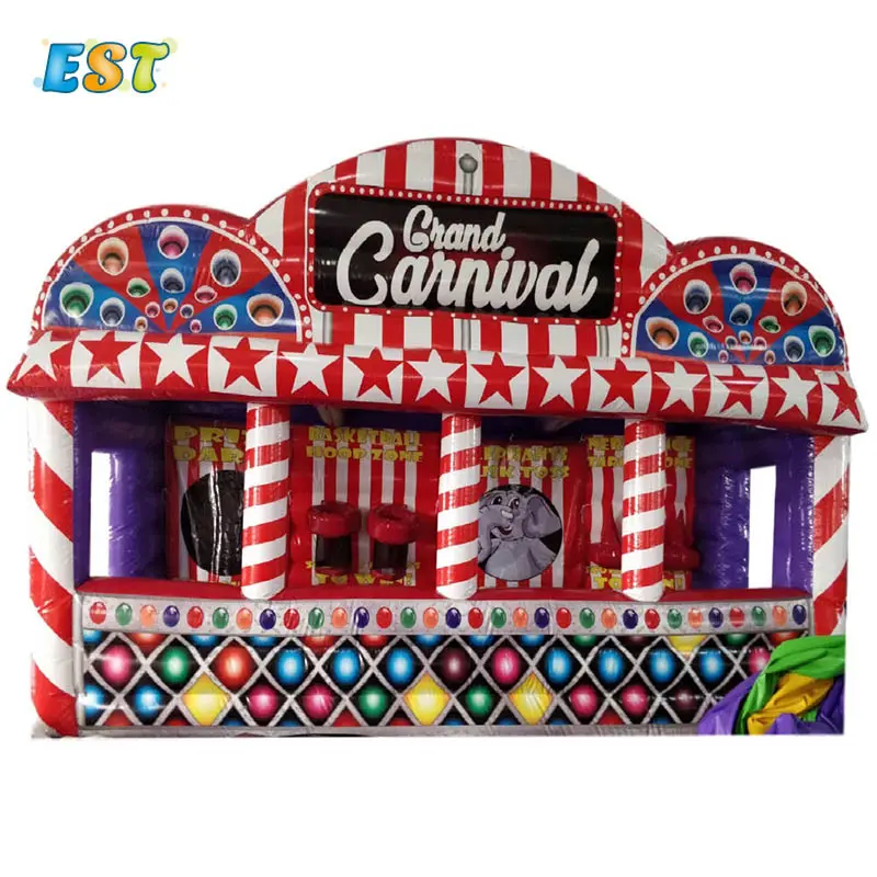 New Carnival inflatable game stall party inflatable booth tent Includes 4 table top games