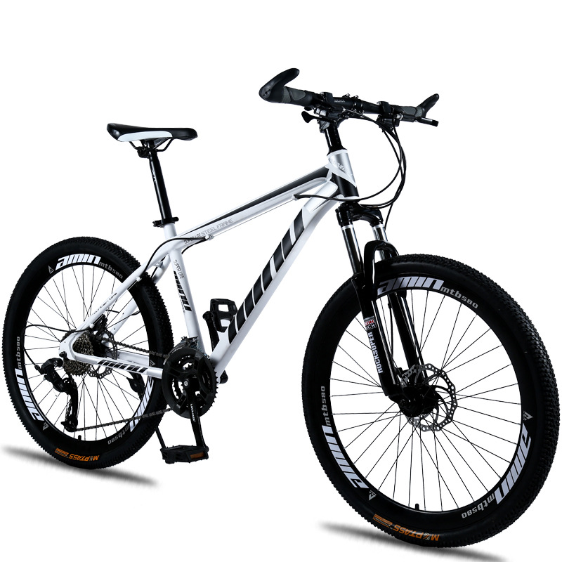 Road Bike High Carbon Steel 26-Inch Single-Speed Bicycle Front and Rear Mechanical Disc Brake Full Shockingproof Frame