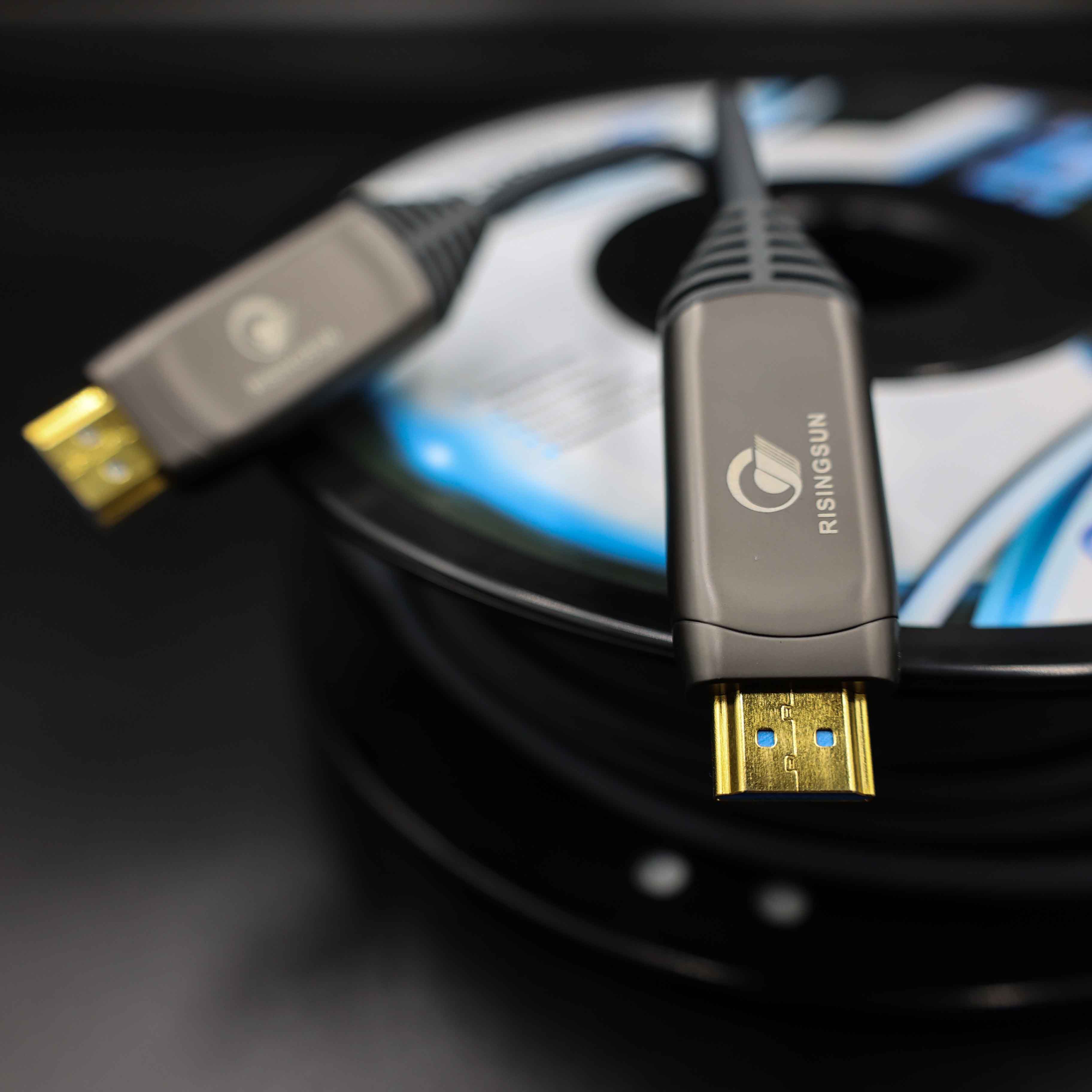 Лучший Новый оптоволоконный кабель восходящего солнца HDMI AOC eARC 8K60 4K120 UHD HDR + домашний кинотеатр Amazon Ebay с поддержкой GTX-3060/3080/3090
