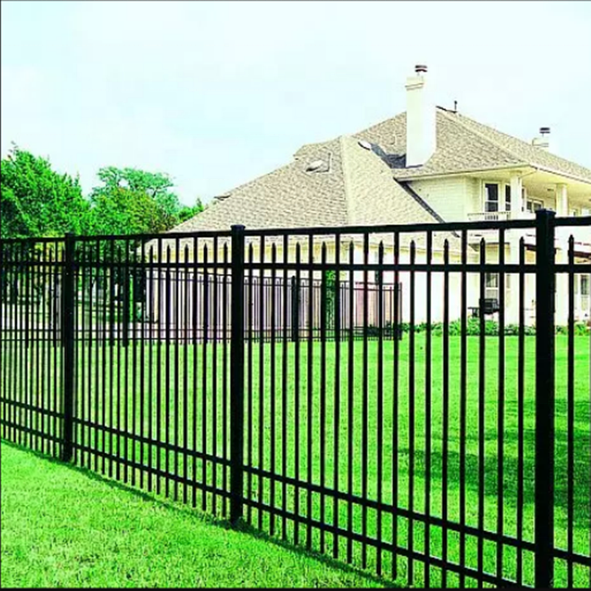New Design Cheap Wrought Iron Fence Panel and Iron Gate Steel Metal Picket Ornamental Fence for Garden Fencing