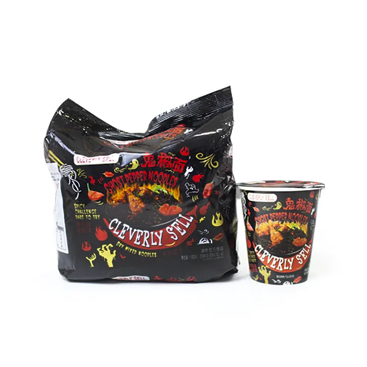 110g/85g Korean instant noodles yummy extra hot spicy instant noodles cup bag ghost pepper noodle