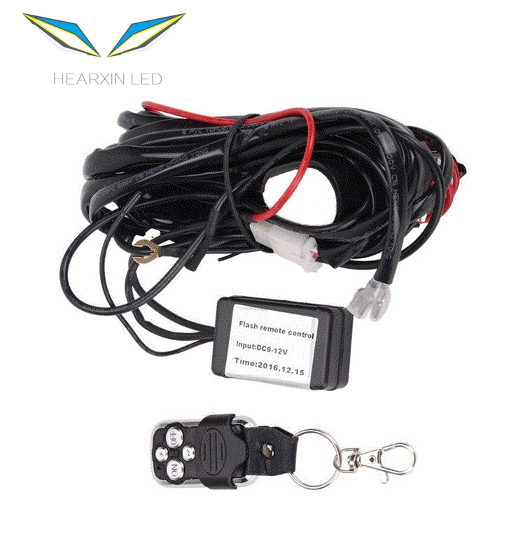 Auto LED Work Light Strobe Remote Controller Wiring Harness Kit Offroad 4x4 Truck Driving Lamp LED Light Bar 1 Lead Flash Switch