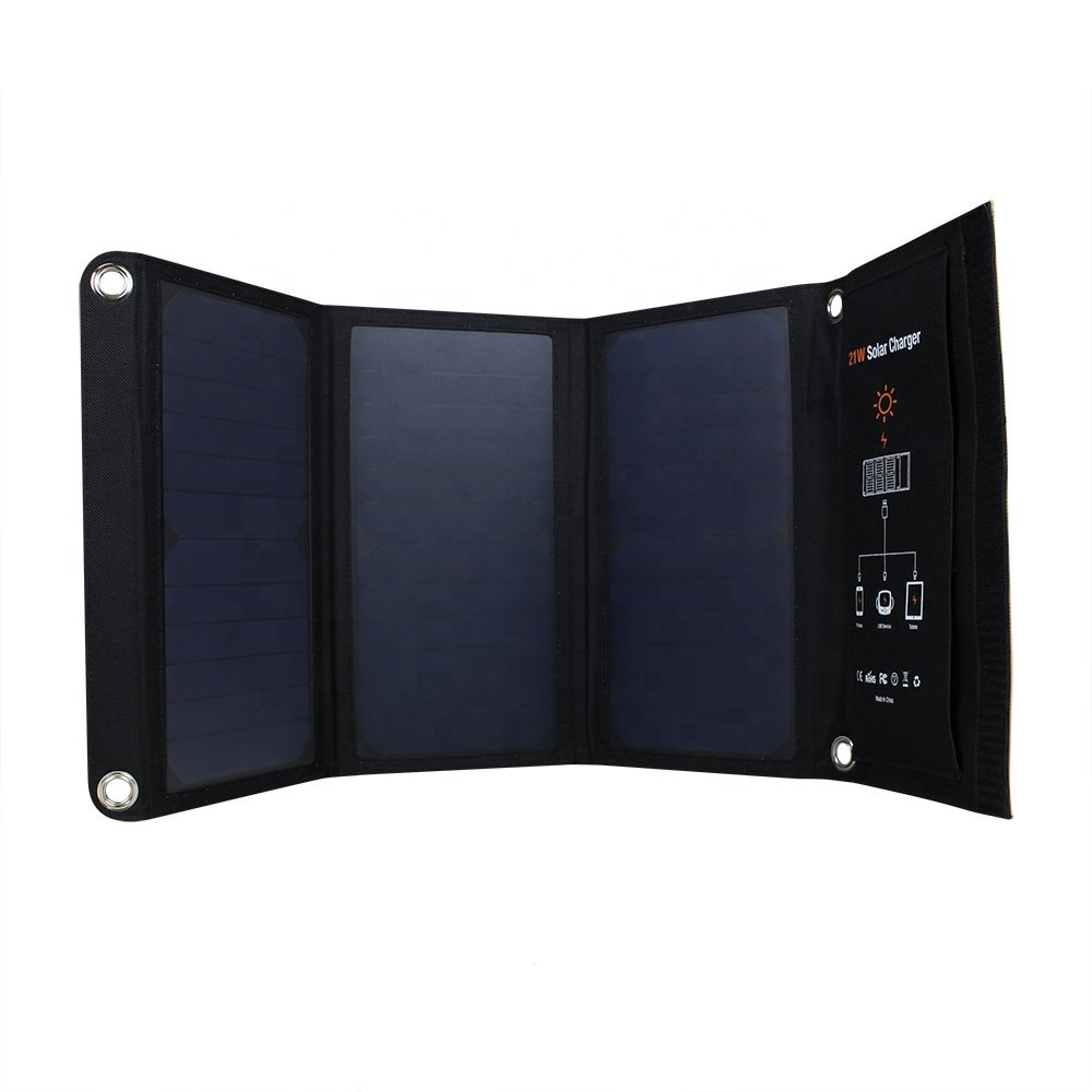 Универсальный складной SUNPOWER солнечное зарядное устройство Dual USB 15 Вт Высокая эффективность Защита от солнца Панель зарядное устройство