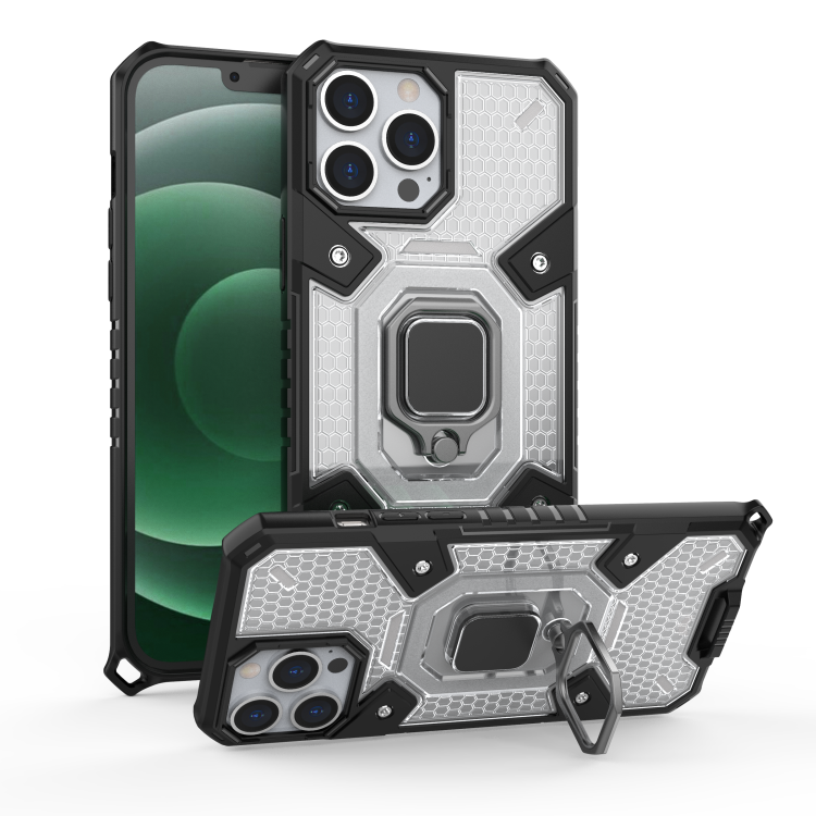 Luxury Popular Metal Ring Stand Honeycomb Design Shockproof Anti-fall Phone case For iPhone 11 12 13 Pro Max