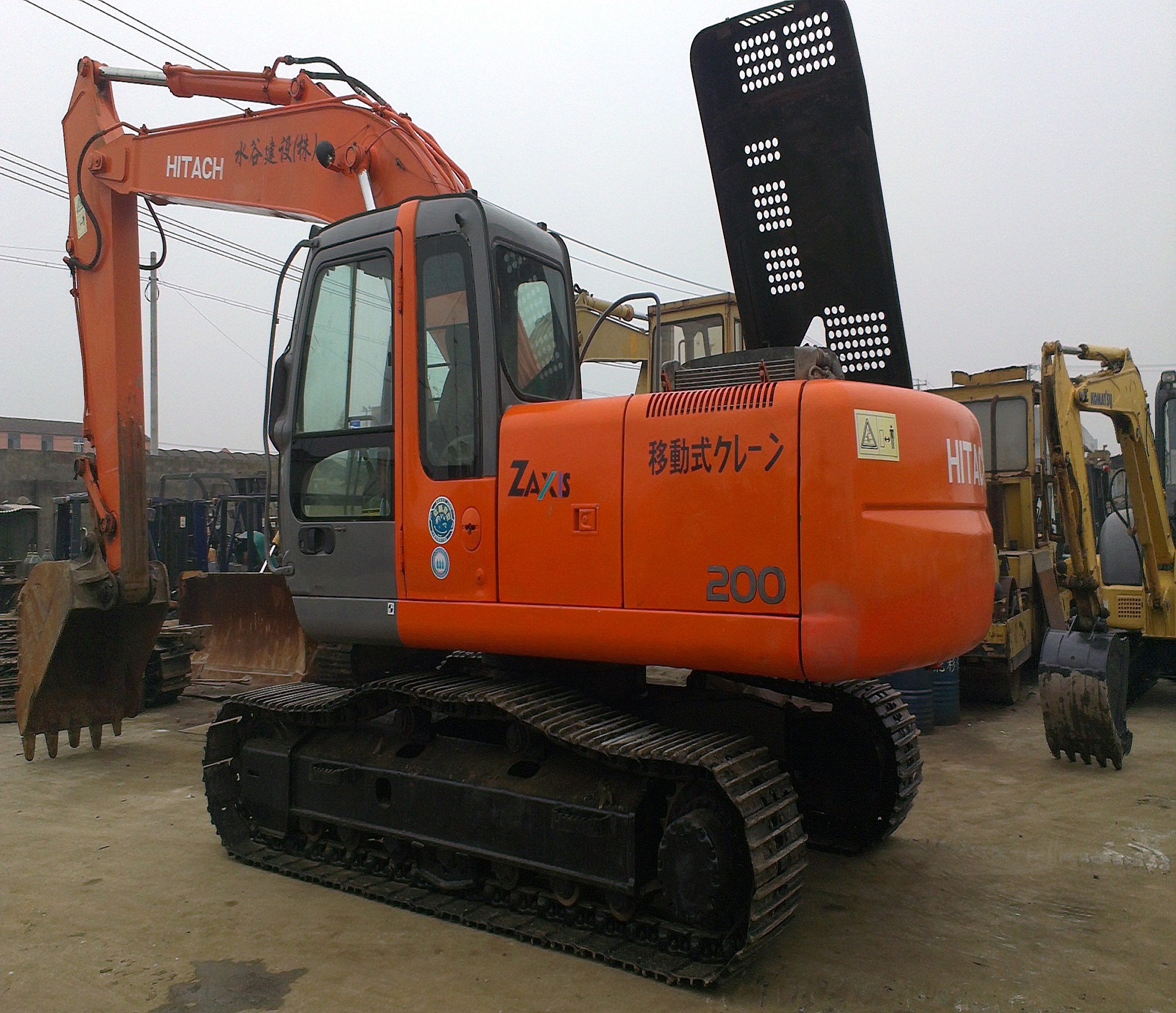 Бывший в употреблении недорогой экскаватор hitachi ZX200, распродажа из Японии