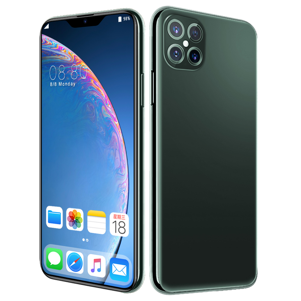 Новый высококлассный мобильный телефон I12 Pro 6,5 дюйма сотовый телефон 8 ГБ + 256 ГБ памяти две sim-карты в режиме ожидания смартфоны