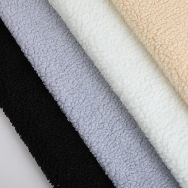 Custom Artificial Fake Sherpa Faux Fur Fabric Plush Multi Solid Color 500GSM