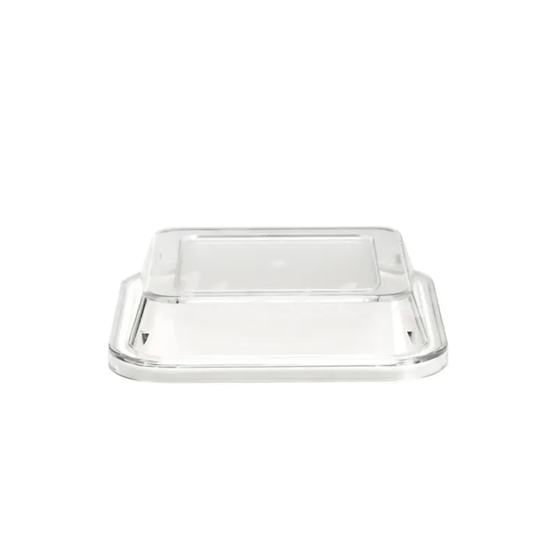 13cm Square bowl cover Clear Reusable Food Dessert Butter Cover Small Clear Plastic Square Cover