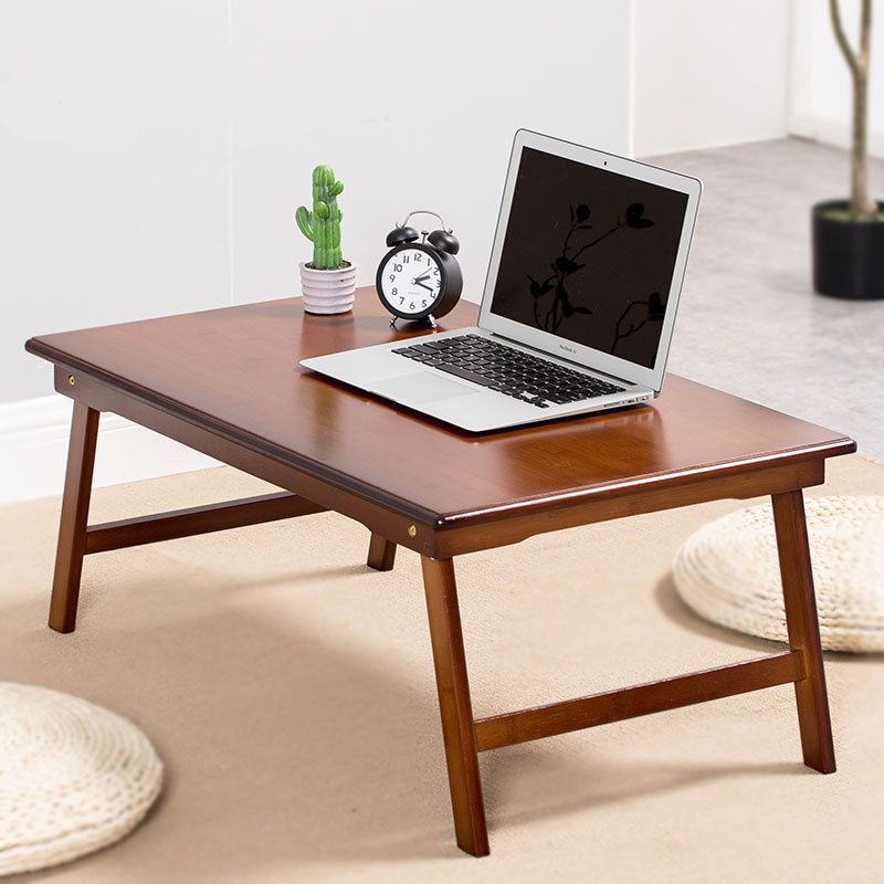 Notebook Computer Bed Folding Dormitory Learning Solid Wood Foldable Desk Portable Desktop Black Wooden Laptop Stand
