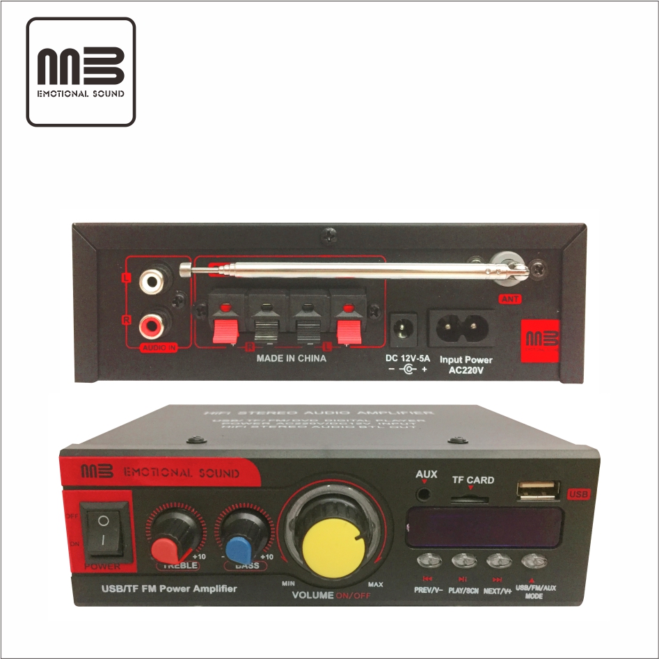Mini Auto Car Stereo Amplifier 2 Channels Audio Amplifier Support CD DVD MP3 Input For Car Motorcycle Home