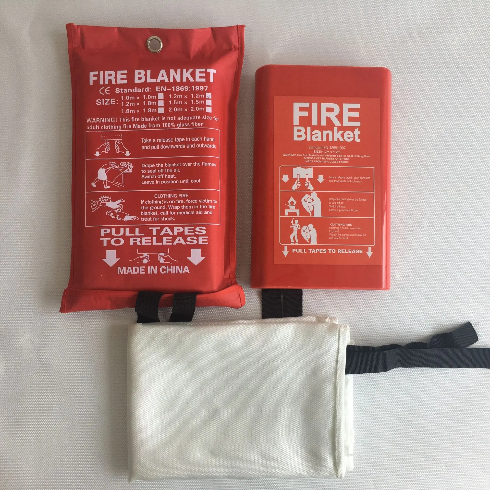 fireproof 100% fiberglass fire blanket for fire safety