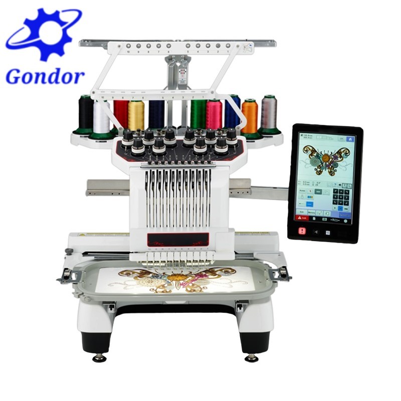 Gondor Dahao A15 automatic computerized industry small size mini studio use t-shirt cap hat Single Head flat embroidery machine