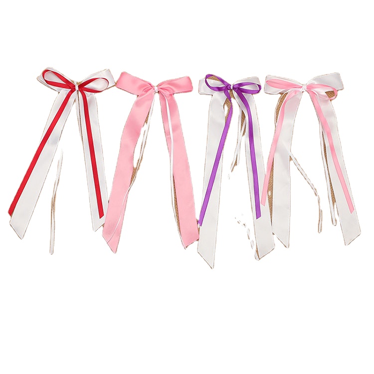 Ribbon Flower Wedding Car Decoration Flower Mirror Door Decoration two color mixed ribbon bow
