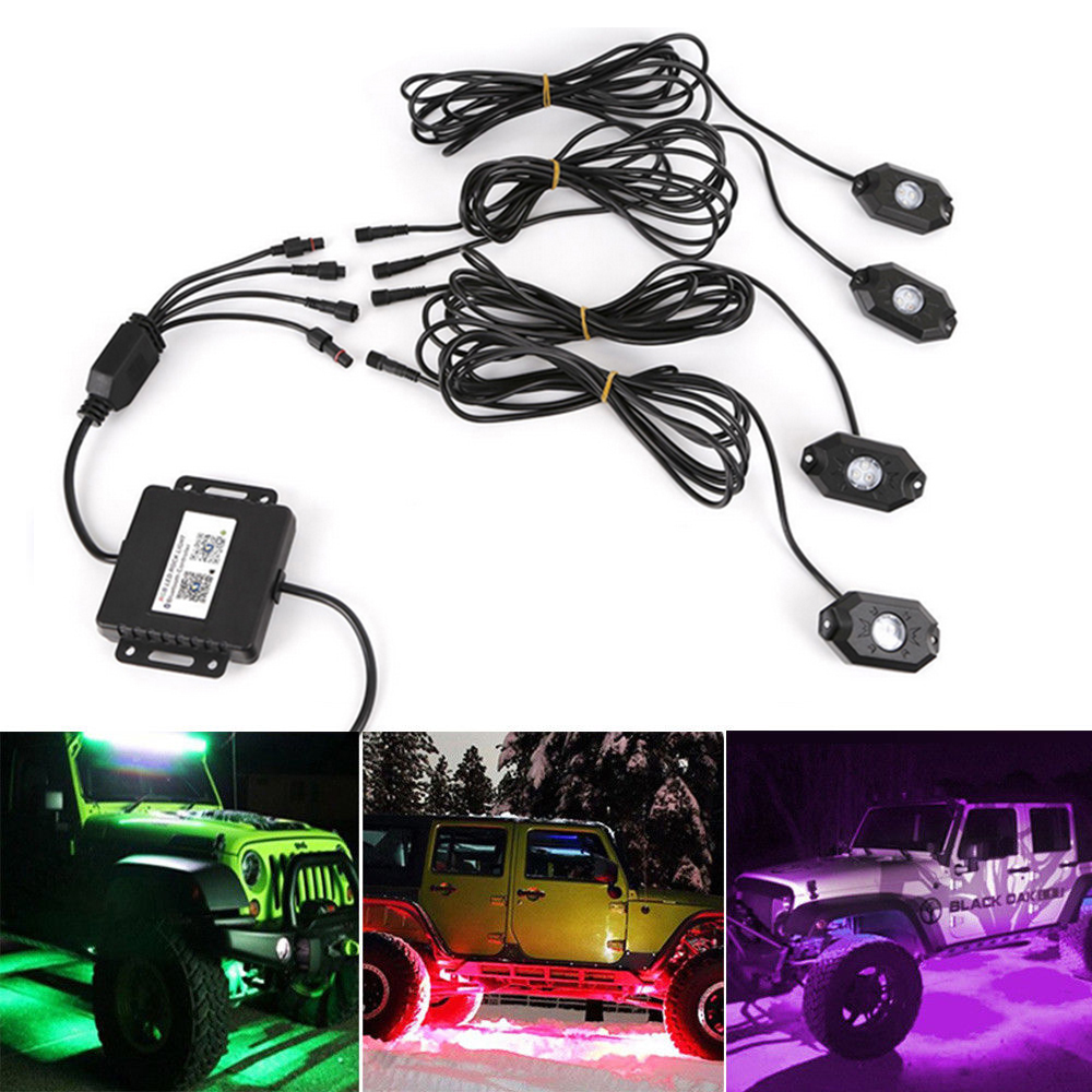 Multi цвет свет стручки 3x3 Вт RGB underglow рок огни для atv
