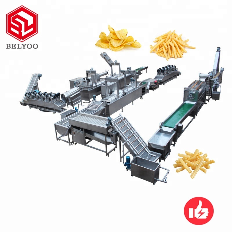 Belyoo 200 500 1000 кг/ч Замороженные Чипсы Картофель фри производственной линии