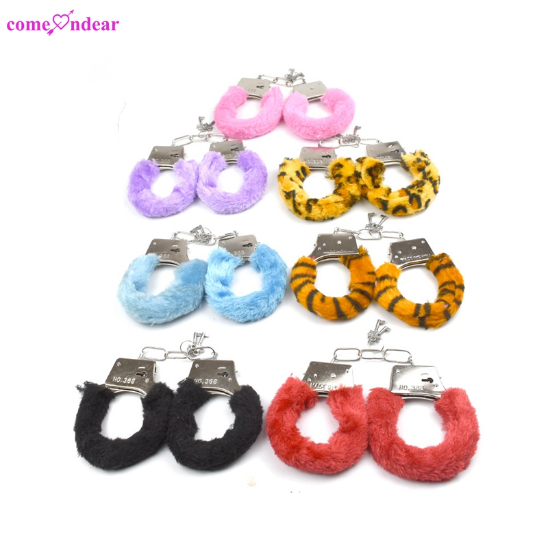 In Stock Soft Feathers Furry Cuffs Adult SM Game Sex Toys Handcuffs