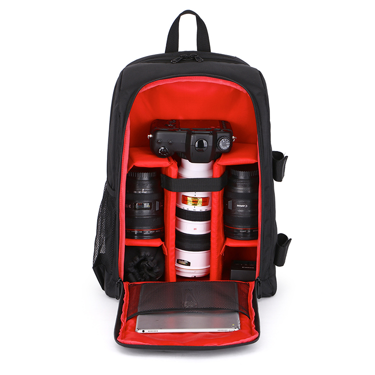 LQ Army Camera Notebook Backpack, Waterproof Outdoor Photography Bag with Tripod Pouch Photo Bag Case for Nikon/ Canon