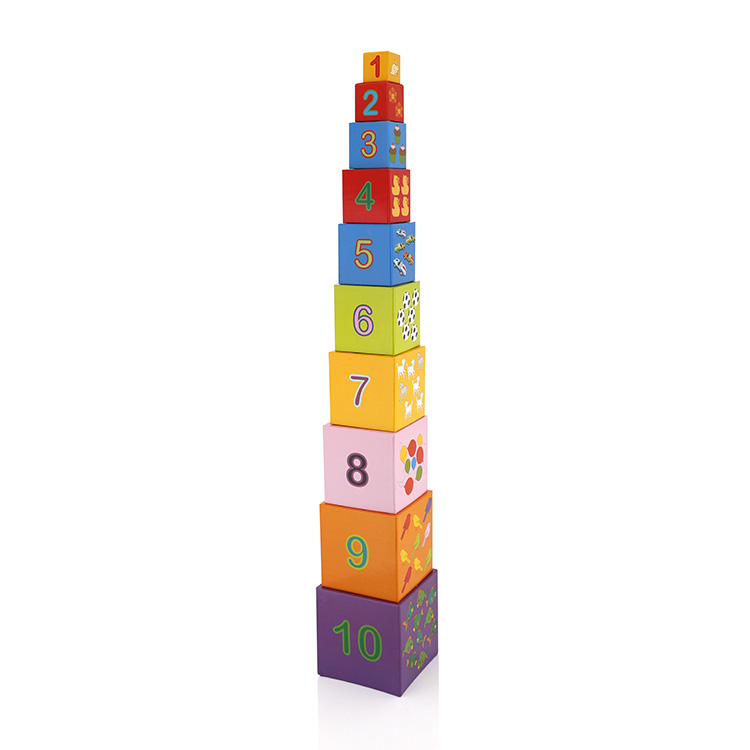 Cartoon pattern count kids puzzle game educational toy blocks