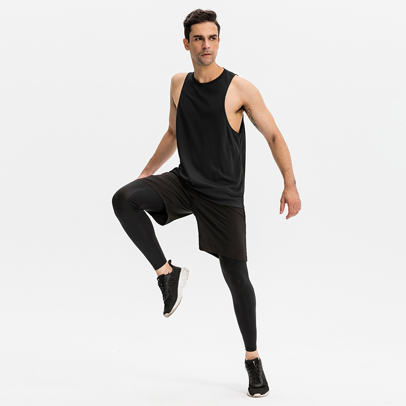 Mens Stringer Tank Top Undershirt Cotton Singlets Bodybuilding Sleeveless Travel Vest Gym Crew Neck Fitness Sports