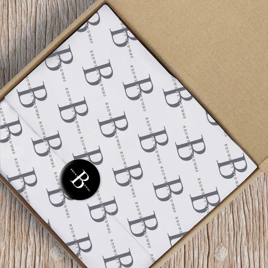 Customizable Coated Wrapping Paper for Small Businesses - Design Your Own Logo Tissue Paper