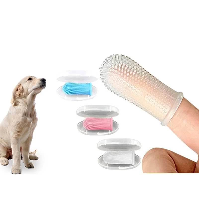 Super Soft Pet Finger Toothbrush Teddy Dog Brush Bad Breath Tartar Teeth Tool Pet Dogs Cats Cleaning Supplies