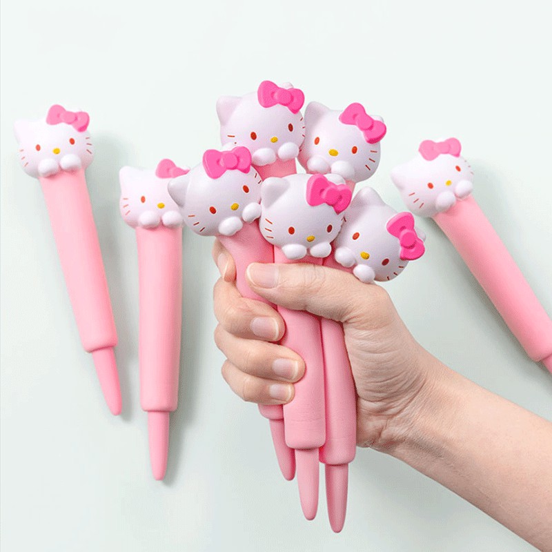 TOPSTHINK Hello Kitty Kids Pink Cute Creative Reduced Pressure School Soft Neutral Pen For Girls