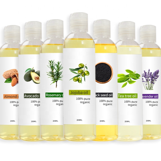 Supplier Wholesale Bulk Carrier Oils Organic Cold Pressed Pure Avocado Almond Jojoba Oil For Face Skin Hair