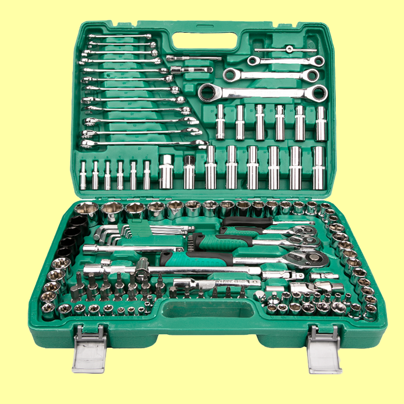 151Pcs Socket Wrench Kits Auto Repair Tool Socket Ratchet Spanner Sets For Home Hardware Kit Tool Boxes With Plastic Box Package