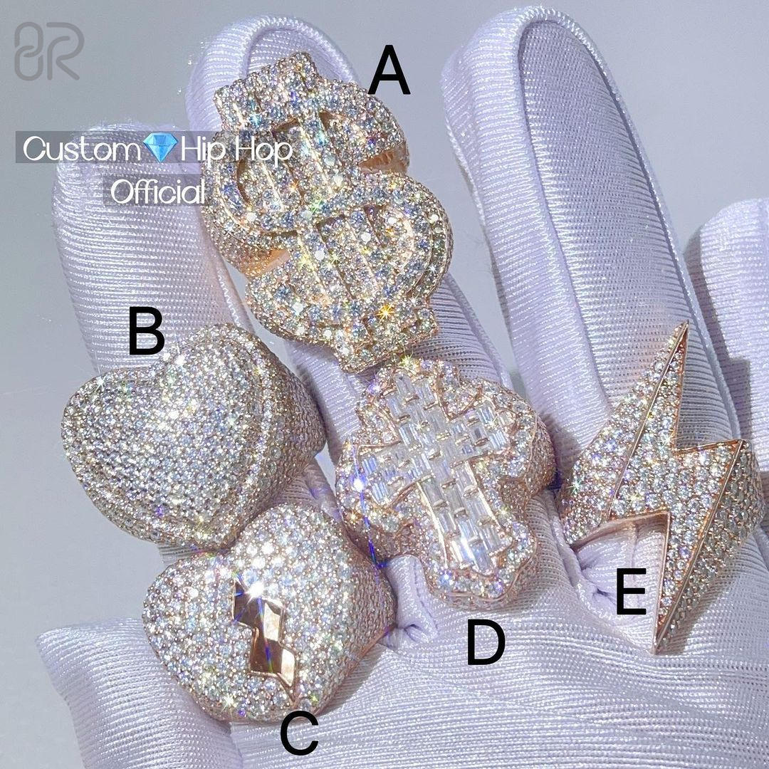 Высококачественное индивидуальное Обледенение VVS Moissanite, бриллиантовое кольцо в стиле хип-хоп, чемпионское кольцо, серебро, 10 карат, 14 карат, настоящее золото, хип-хоп, мужские украшения