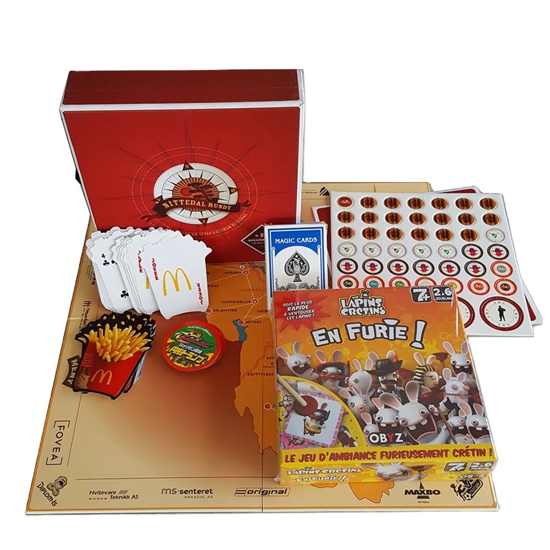 Free samples custom children card game board set plastic game coins board game pvc figure