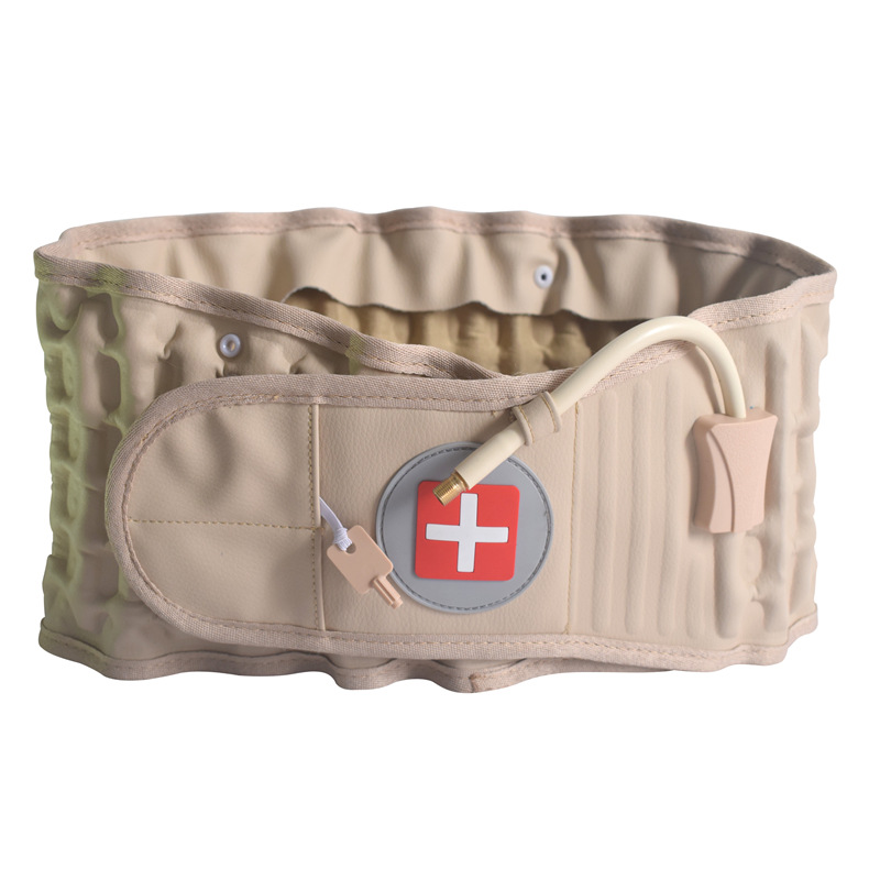 Lumbar intervertebral disc strain traction correction instrument with lumbar support belt