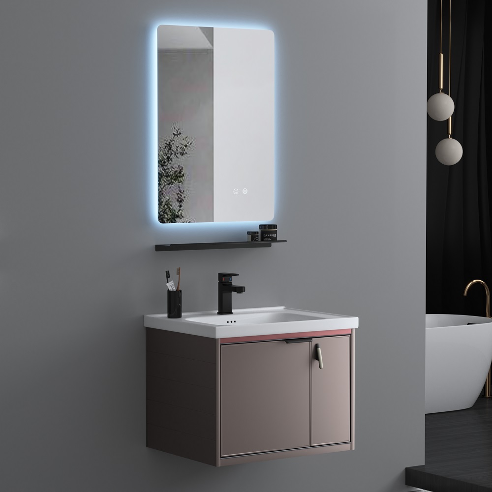 popular shaker design hotel waterproof bathroom vanity modern with mirror