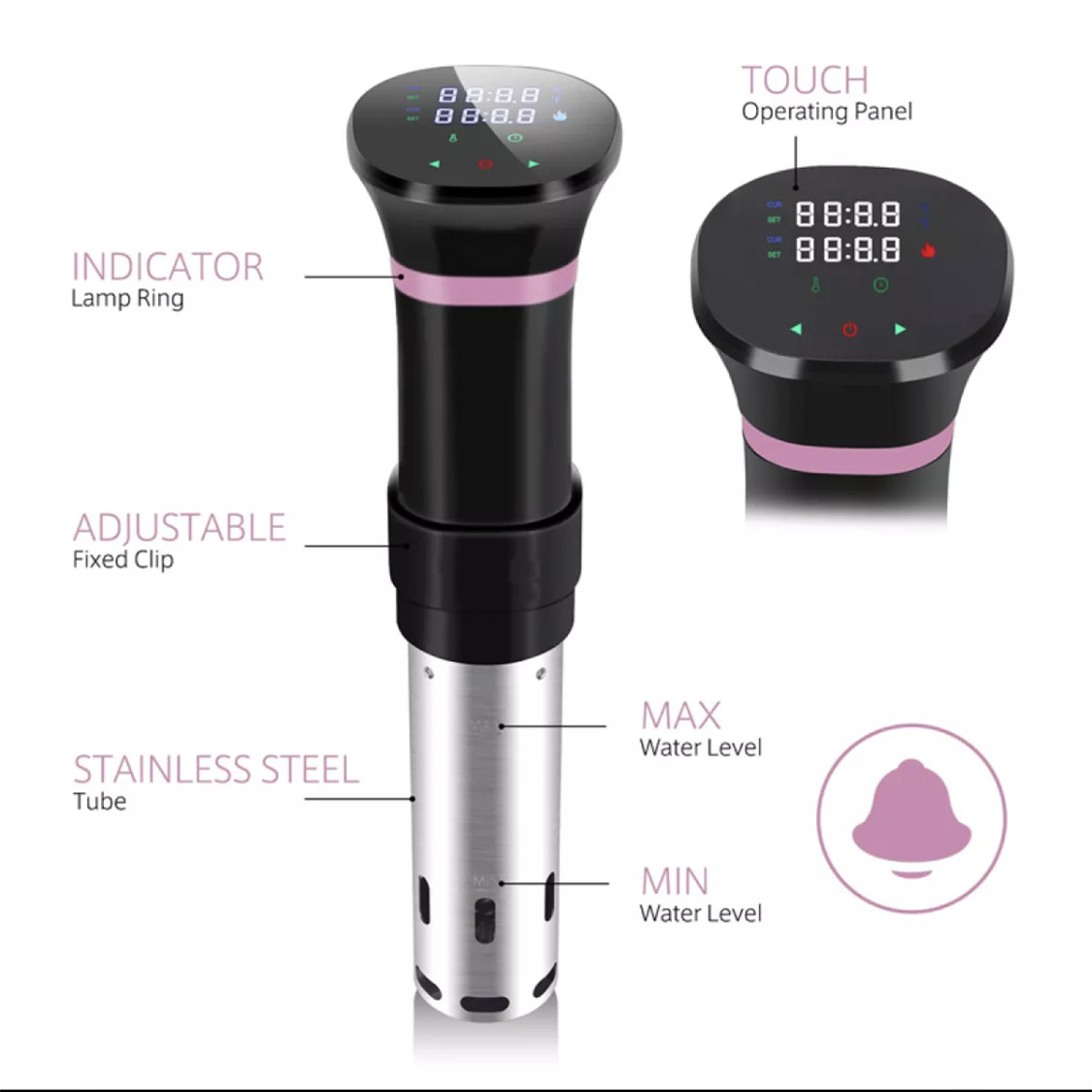 Healthiest Cooking Method sous vide vacuum thermal slow cooking Stick machine for Steak Eggs Fish