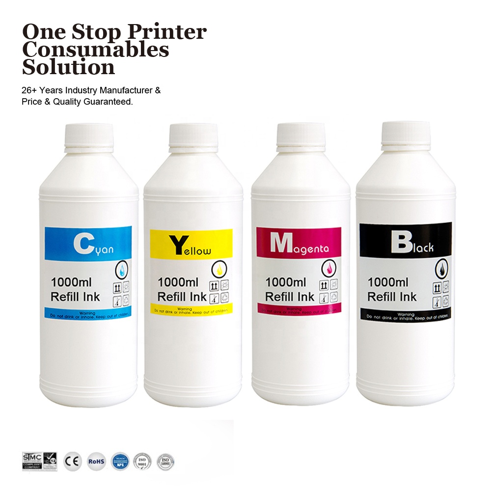 INK-POWER 250ml 1000ml 100ml 500ml 1L Universal Bulk Dye Bottle Premium Refill Inkjet Ink for Epson for HP for Canon Printer