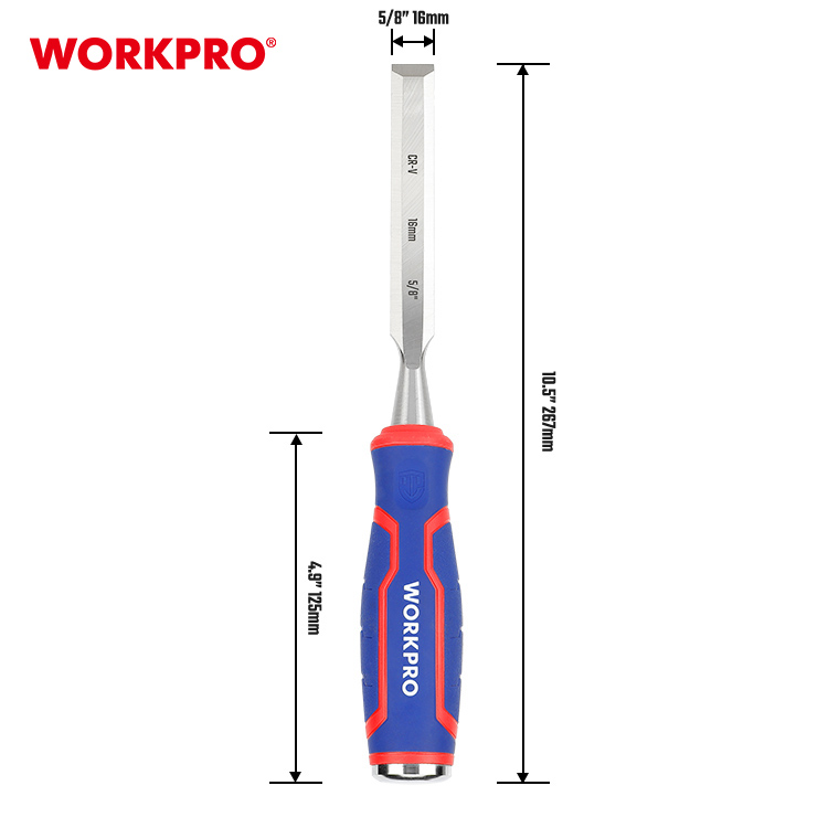 Деревянное долото WORKPRO, 16 мм, 5/8 дюйма, плоское долото