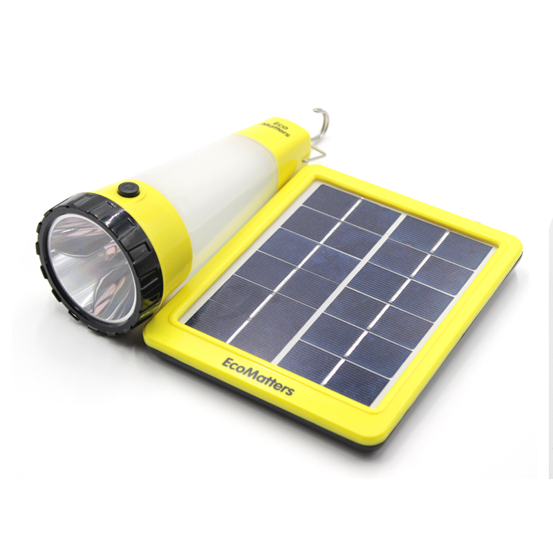 Affordable Outdoor Solar LED Torch with Reading Light built-in rechargeable lithium battery