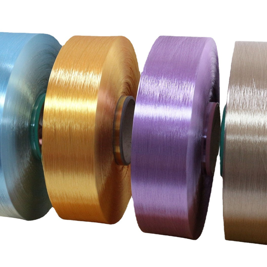 100% 75 36 dty polyester yarn factory price POY Polyester Dope Dyed Textured yarn POY Polyester filament yarn