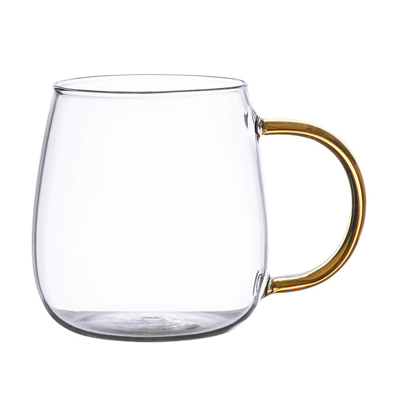 Amazon hot selling Large Breakfast Glass Coffee Cup Wide Mouth Mugs for Soup Cappuccino Coffee Latte Cereal Ice Cream