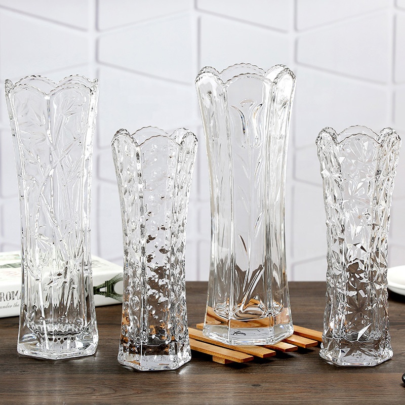 Home outdoor garden new luxurious colour flower glass vase for wedding party and house decor
