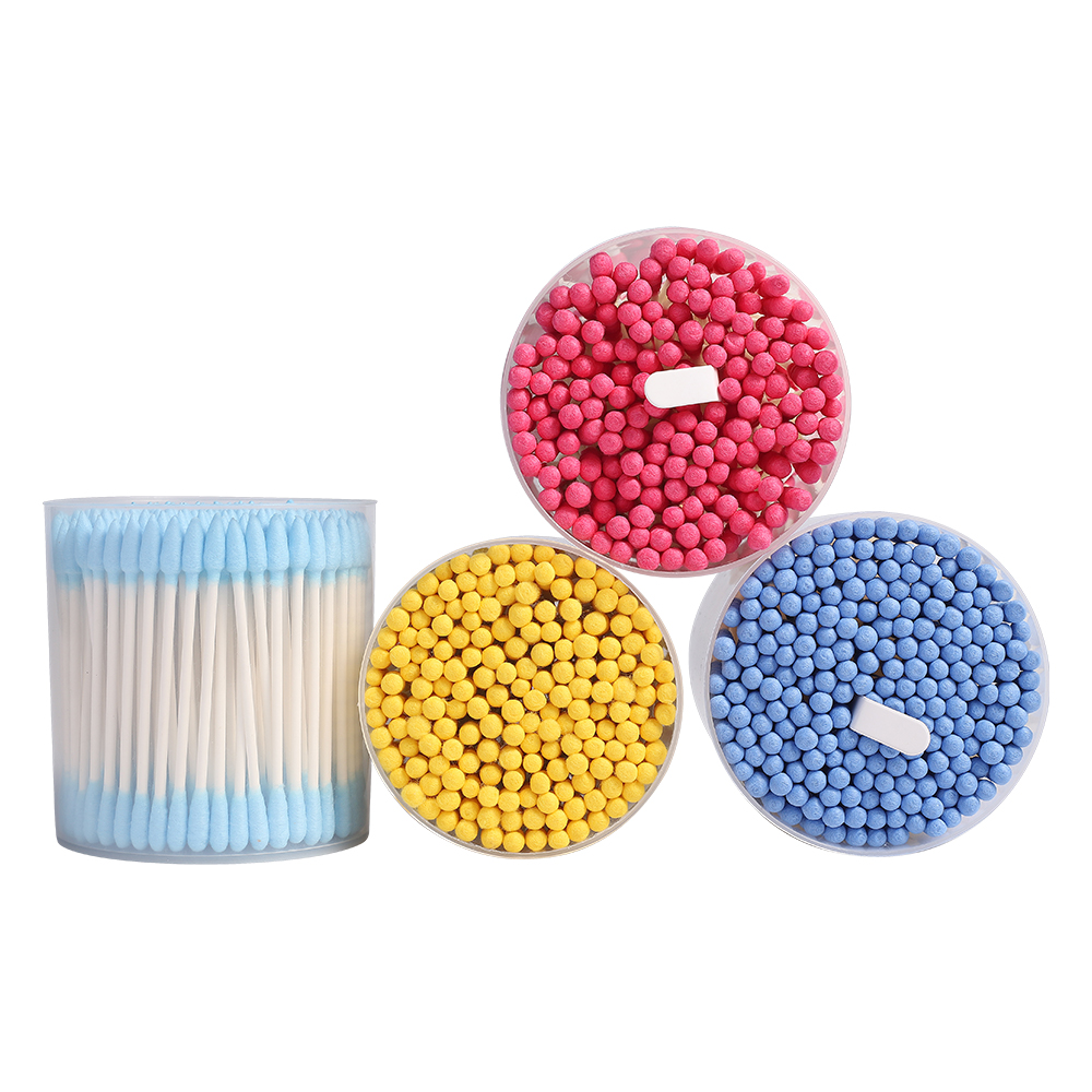 300pcs color buds black bamboo stick cotton buds ear makeup remover cotton swabs cotton buds for normal use