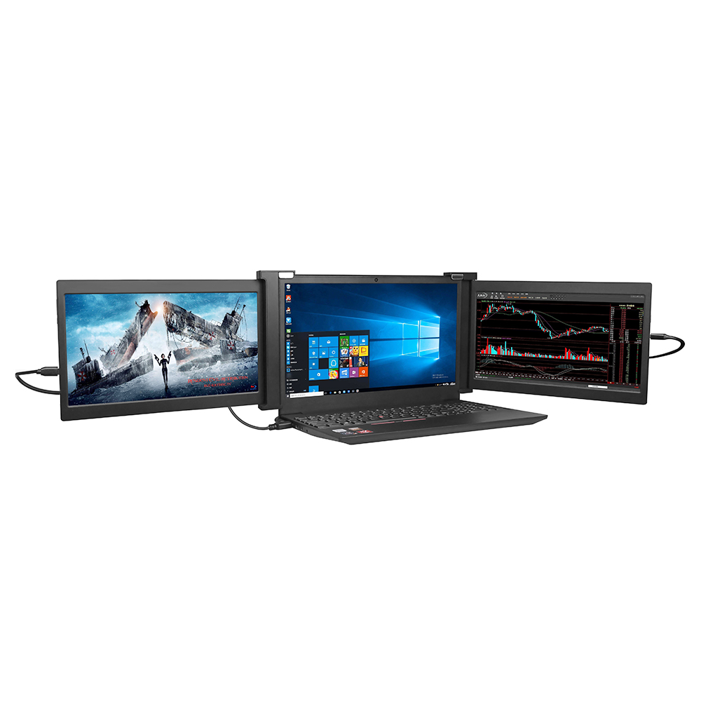Оптовая продажа с фабрики 1080P IPS поддержка HDR портативный трехэкранный ноутбук с CE ROHS