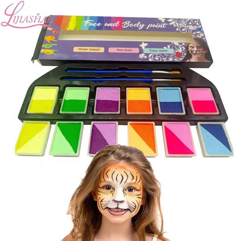 News Package Water based face paint rainbow painting water activated painting