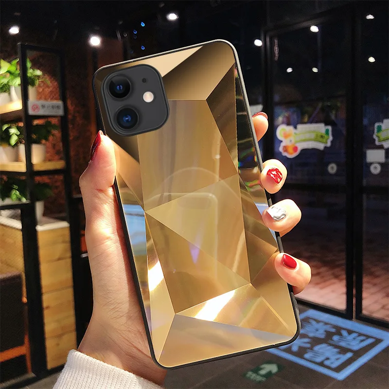 Diamond 3d зеркальная поверхность кейс на заднюю панель для iphone x xs, 6, 6s, 7, 8, 6s plus, 7 plus, 8 plus, для iphone 11 pro max Алмазный чехол для телефона