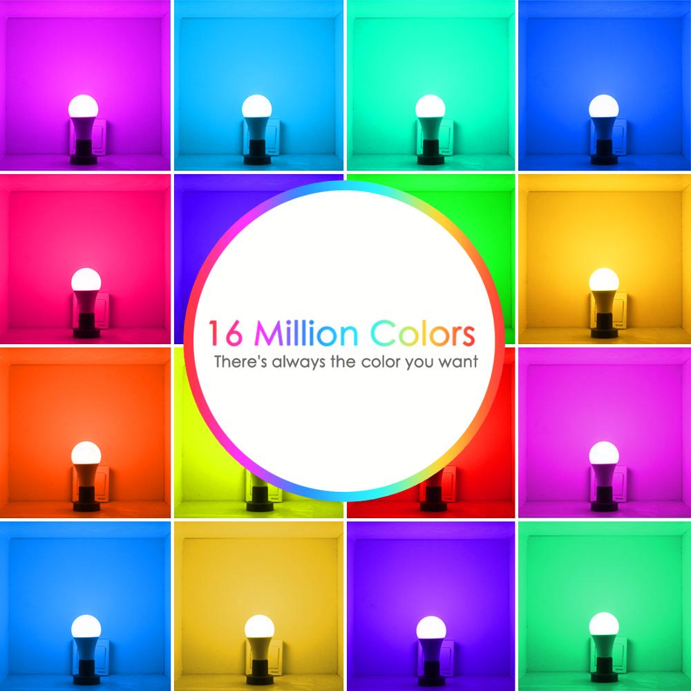Музыкальный пульт дистанционного управления E27 Rgb 3000k 5000k электрический умный налобный фонарь Wifi Светодиодная лампа