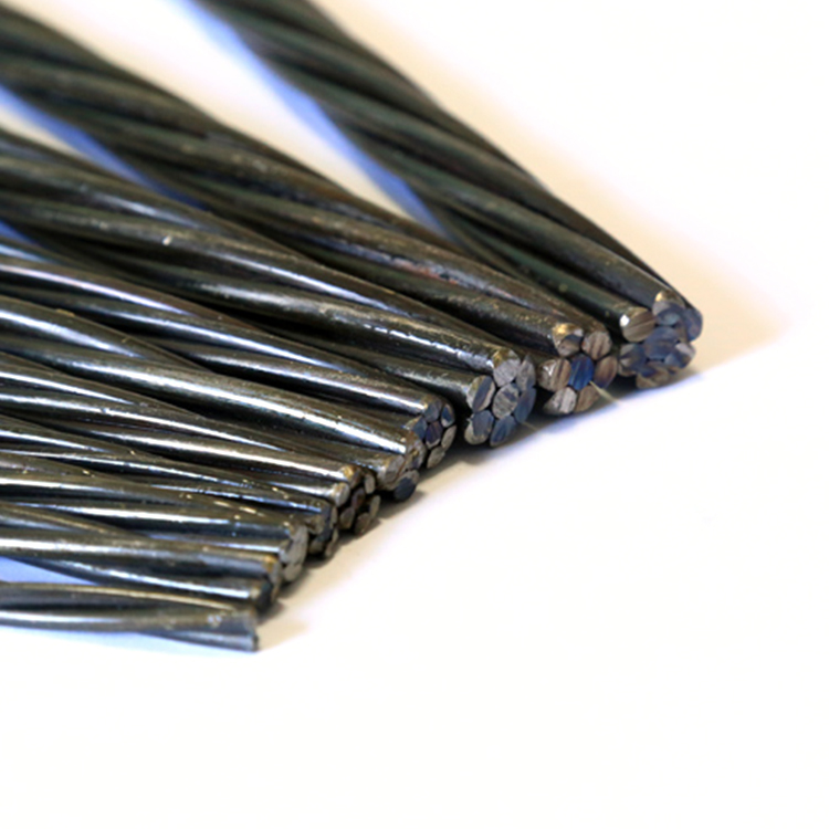 ASTM A416 12.7 mm 7wire cables pc steel strand for Bridge Construction