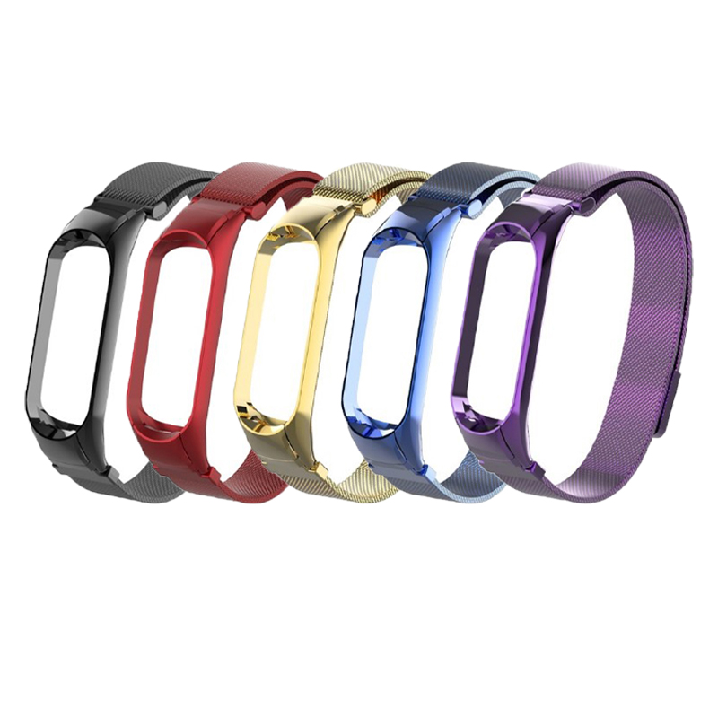 Mi Band 4 3 ремень Металическая цепочка из нержавеющей стали с Миланский Браслет для Xiaomi mi Band 3 ремешок совместим mi 4 браслеты новый цвет в едином положении во время занятий легкой атлетикой