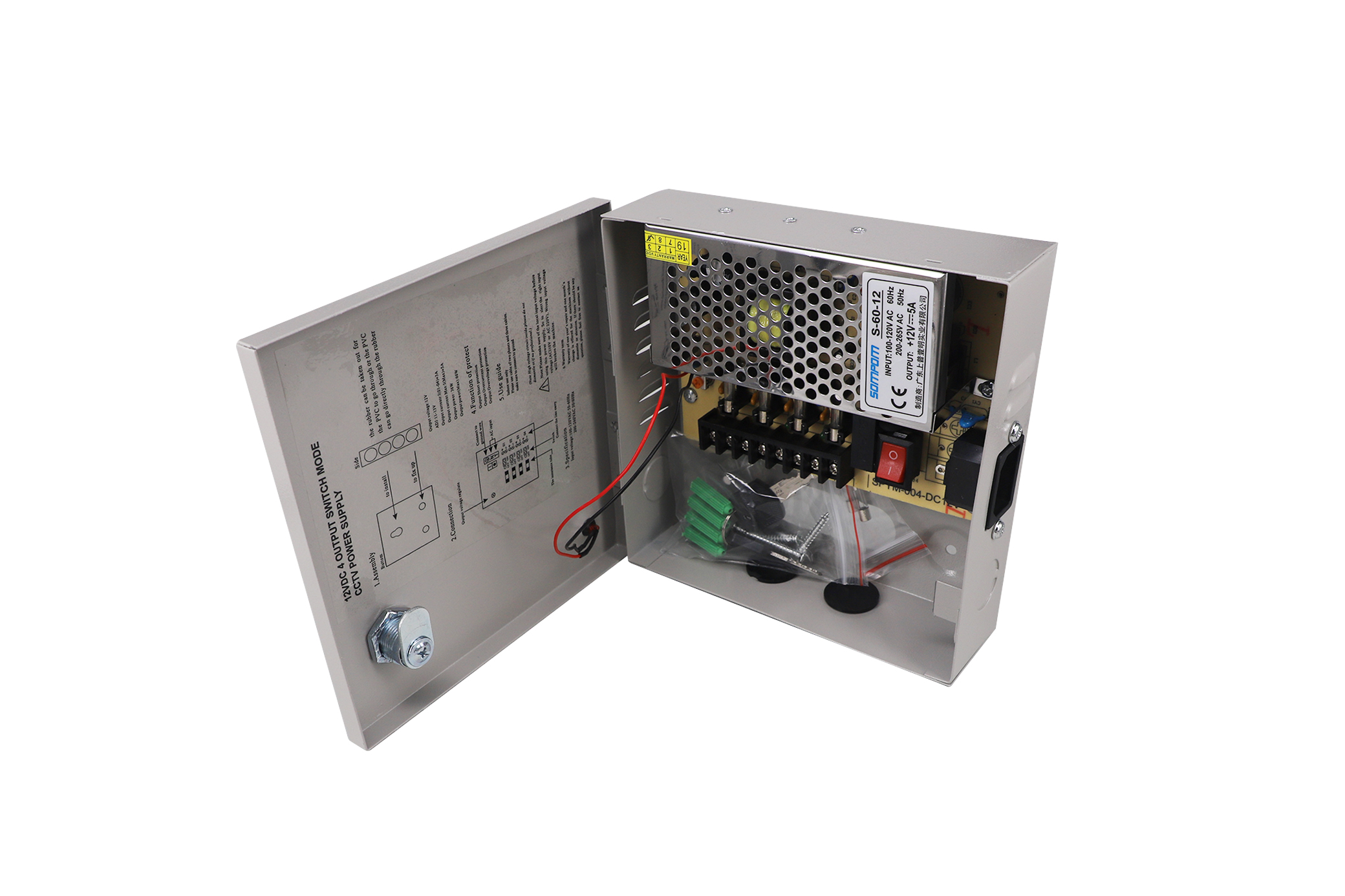 Sompom CCTV источник питания 12V 5A 60W CCTV 4CH блок питания