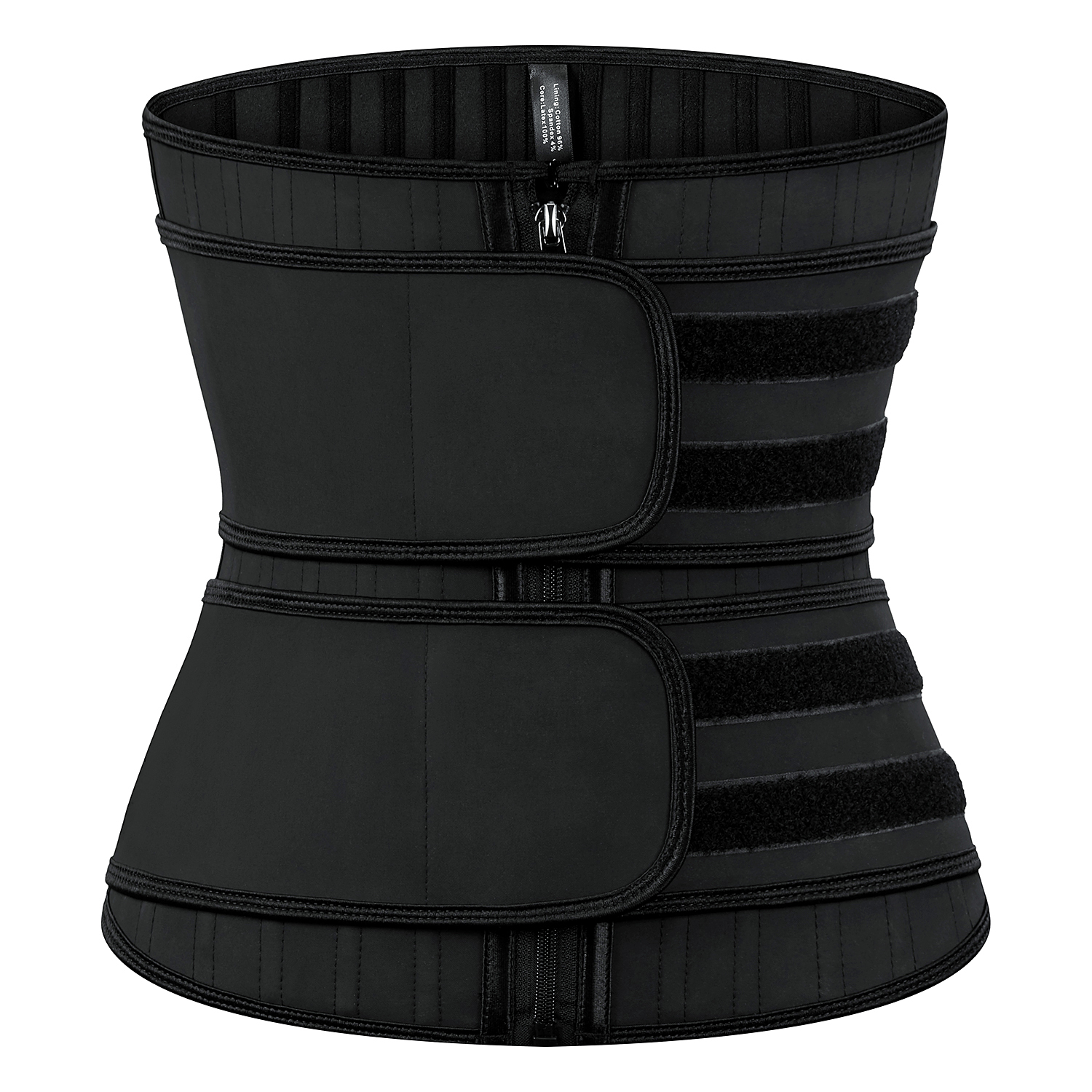 25 Steel Bone 9 Bones Hooks Zipper With Double Three Detachable Removed Straps Latex Waist Trainer For Women